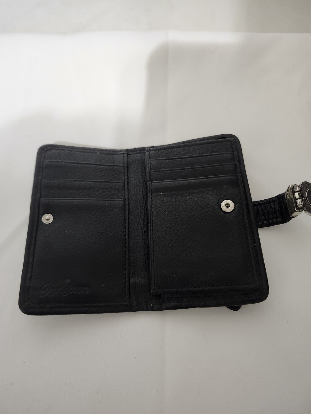Brighton Black Leather Women's Wallet with Decorative Heart Accent - Picture 5 of 5